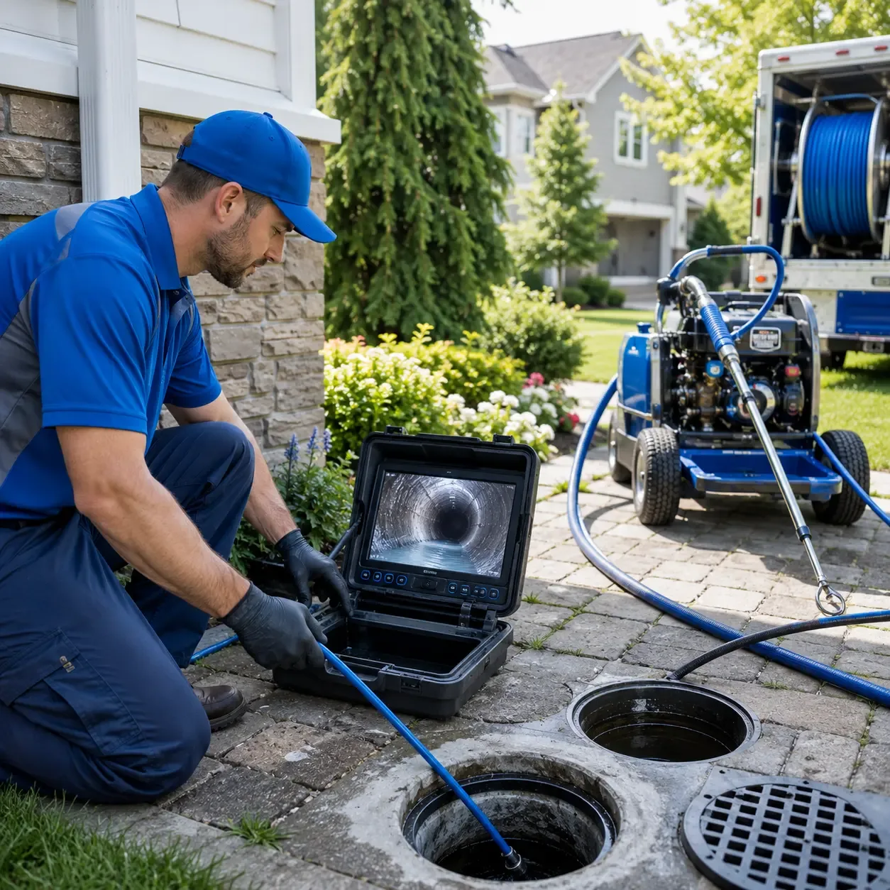 Outdoor drain cleaning professionals serving Corn, OK